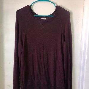 lightweight burgundy sweater